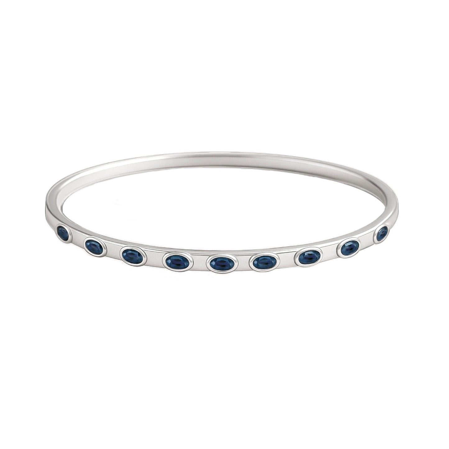 Brazalete de oro blanco con zafiros