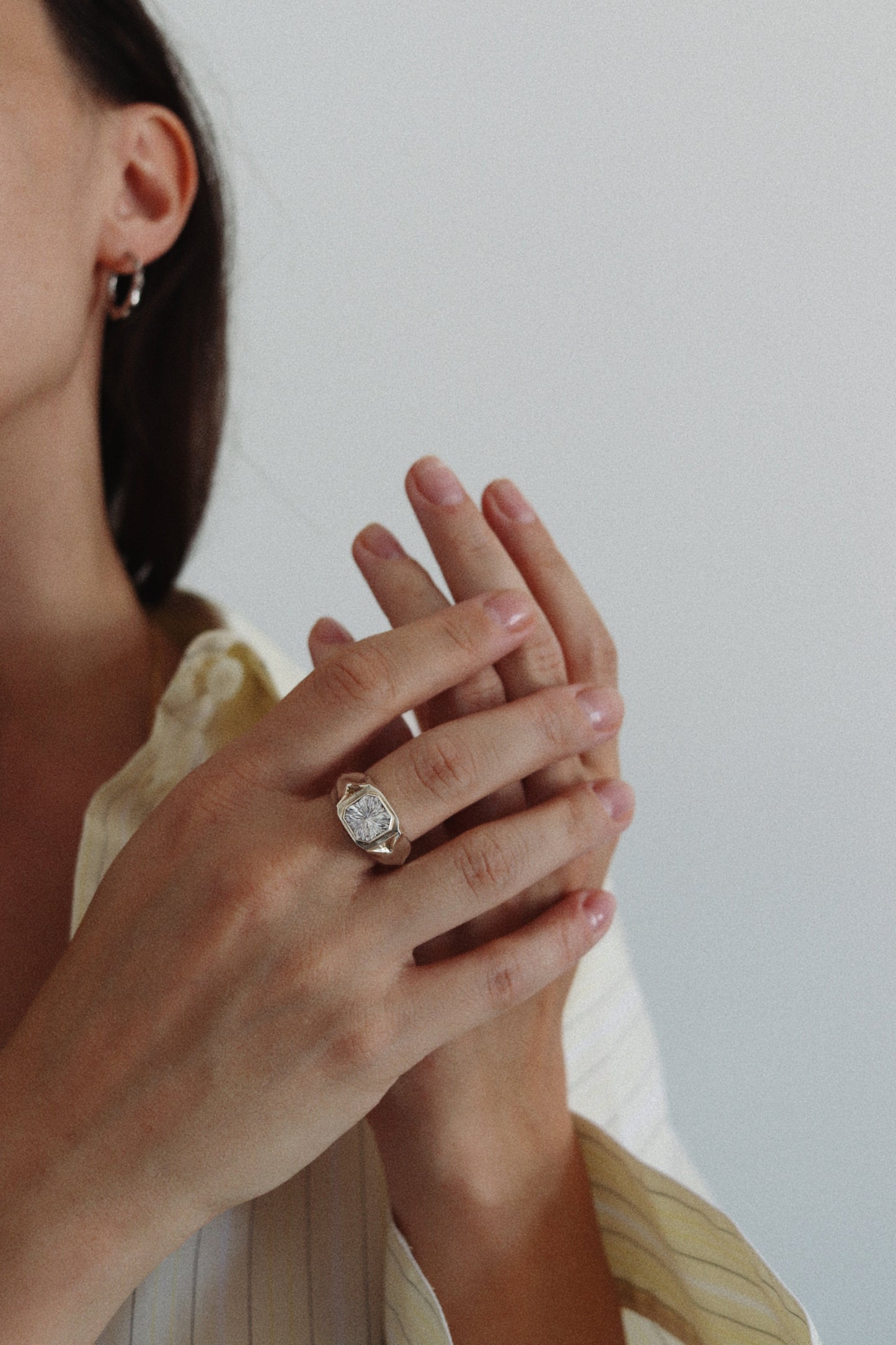 Olive Topaz Signet Ring