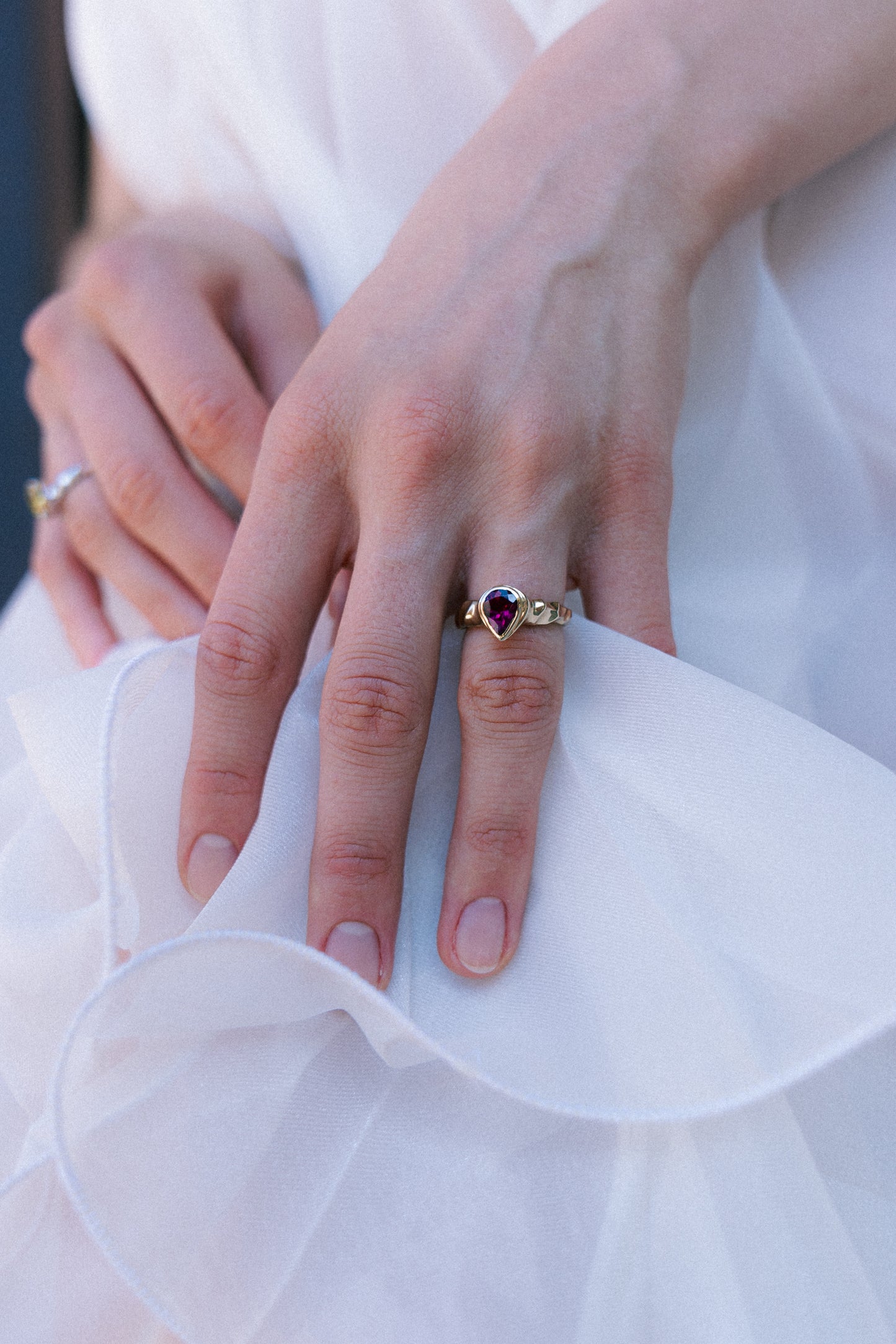 GOLD RUBELLITE RING