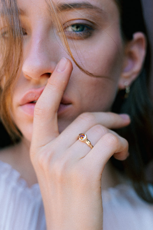 MANDARIN GARNET RING