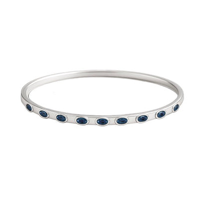 Brazalete de oro blanco con zafiros