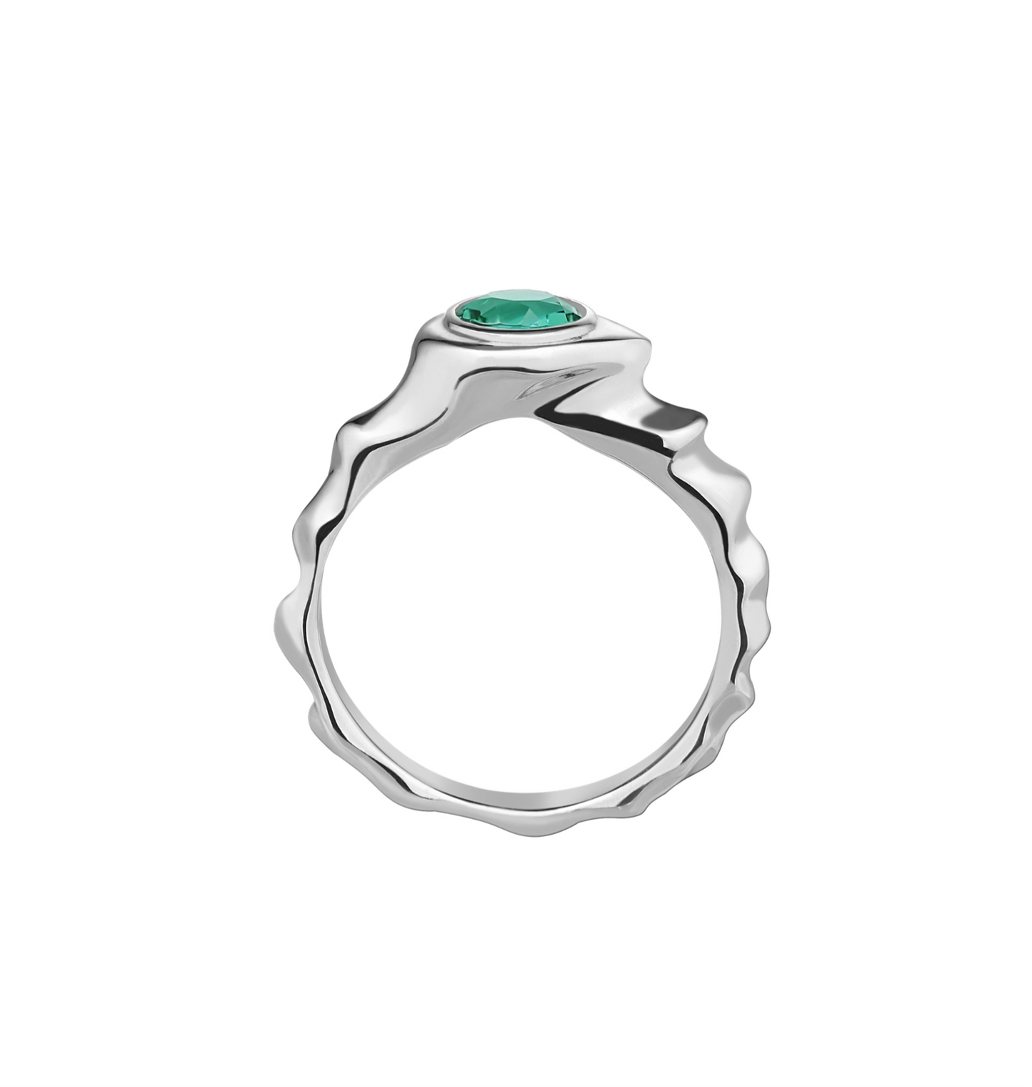 ANILLO DE TURMALINA VERDE DE Ø5 MM
