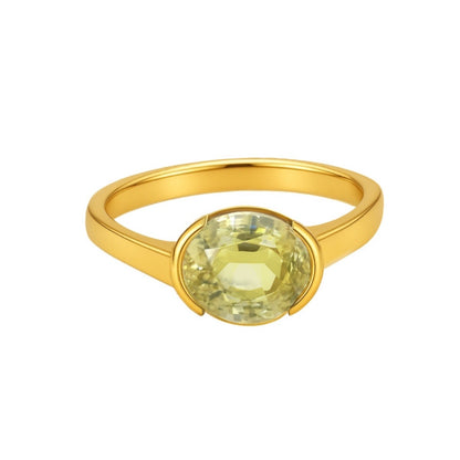 Anillo de medio bisel con circón