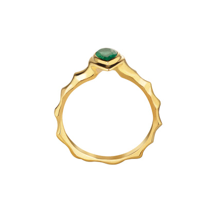 GOLD EMERALD RING