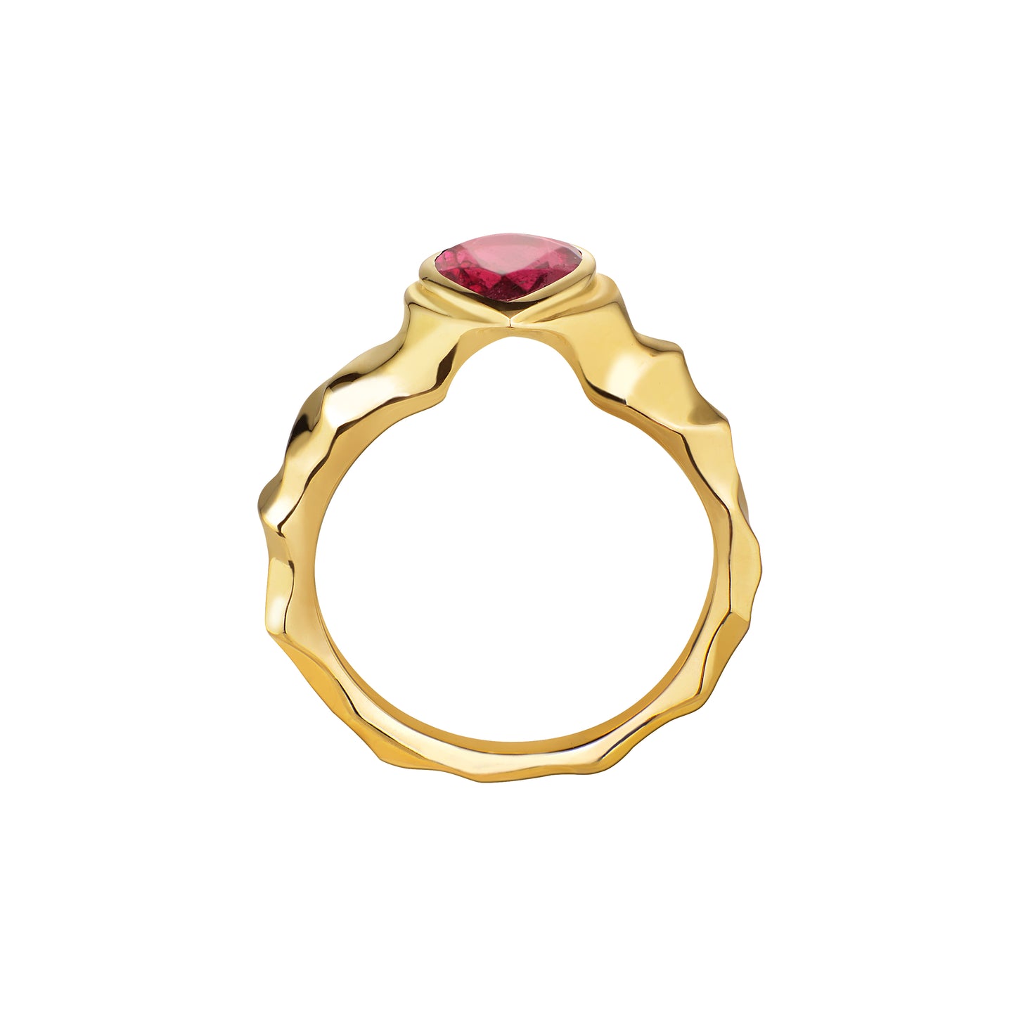 GOLD RUBELLITE RING