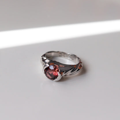 SWIRL PEACH TOURMALINE RING