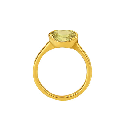 Anillo de medio bisel con circón