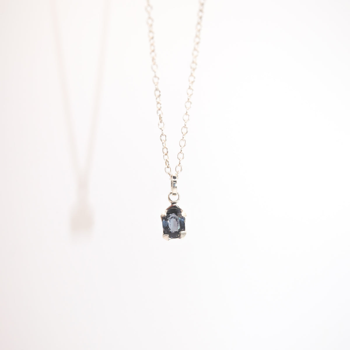 Dune Workshop purple spinel pendant in silver