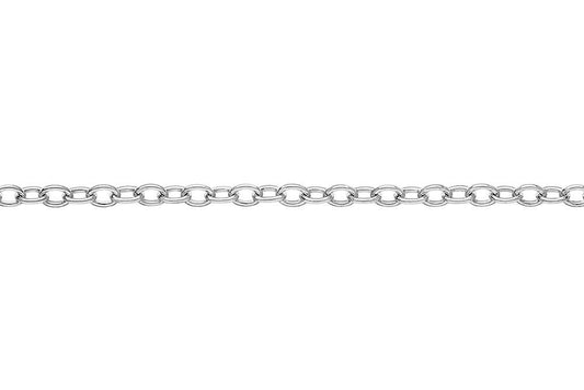 Cadena de plata ovalada forzada