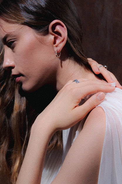 SILVER HOOP EARRINGS