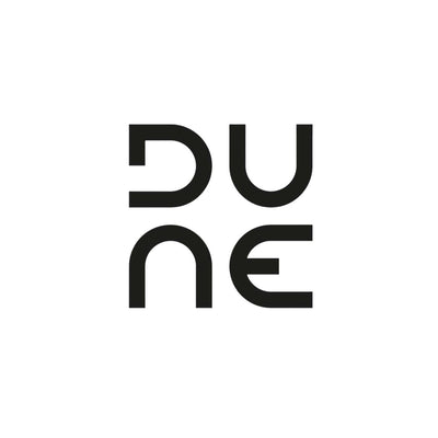 Black 'DUNE' logo on a white background