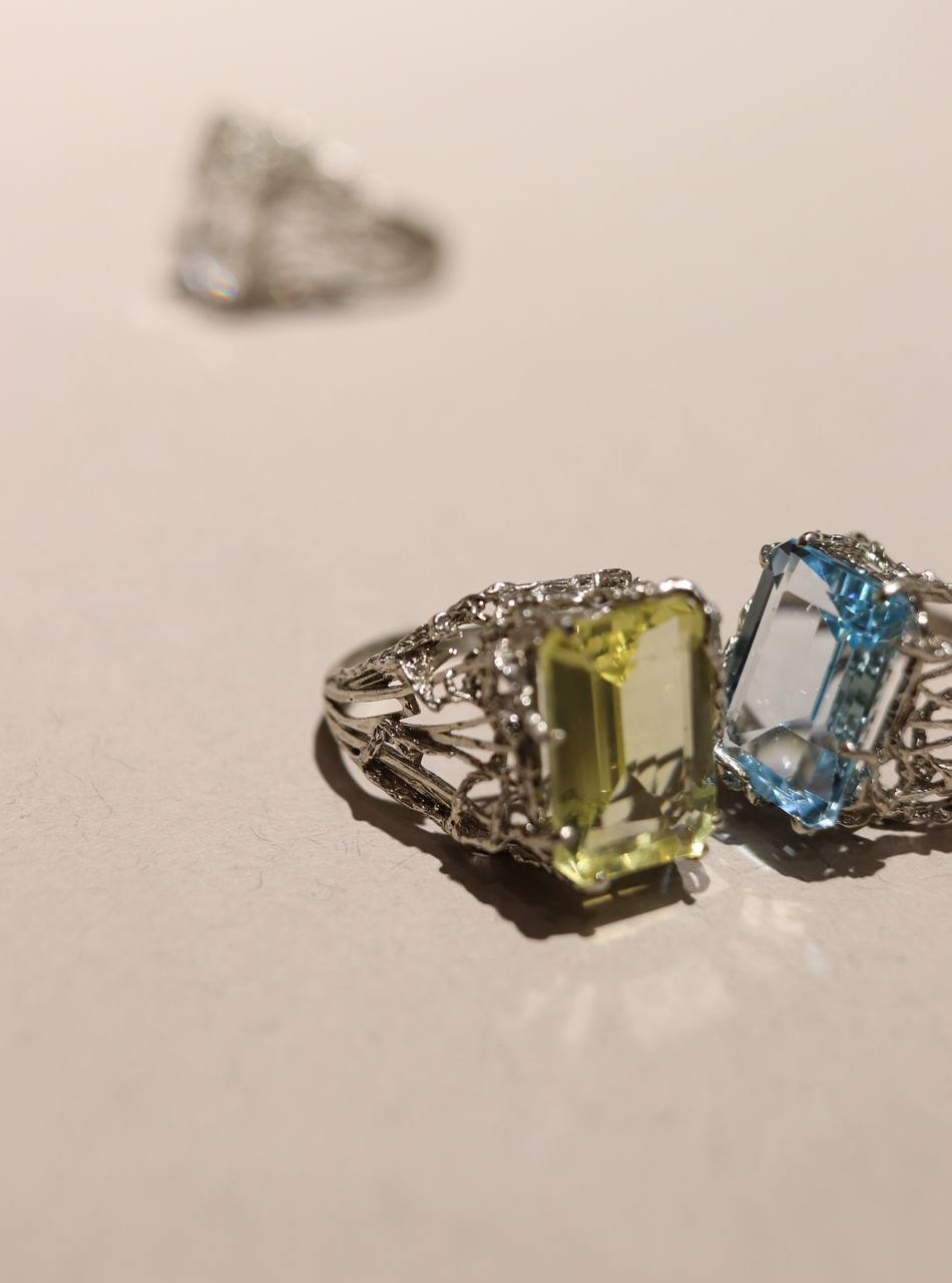 Sparkle Lemon Quartz Ring