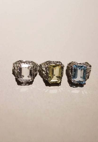 Sparkle Lemon Quartz Ring