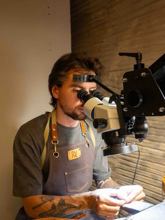Gleb, head jeweler and lead designer at Dune Workshop