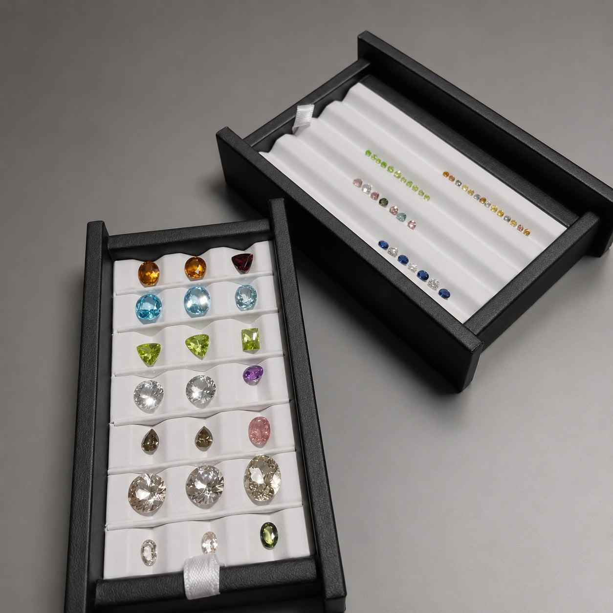 Natural gemstones selected at Dune Workshop
